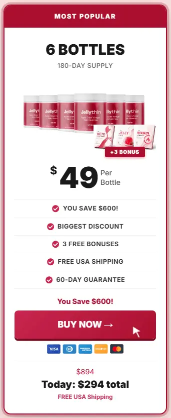 Buy JellyThin 6 Bottle
